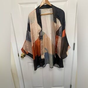 Women’s Soft Surroundings Ainsley Multicolor Kimono L/XL Robe Nightwear Comfy